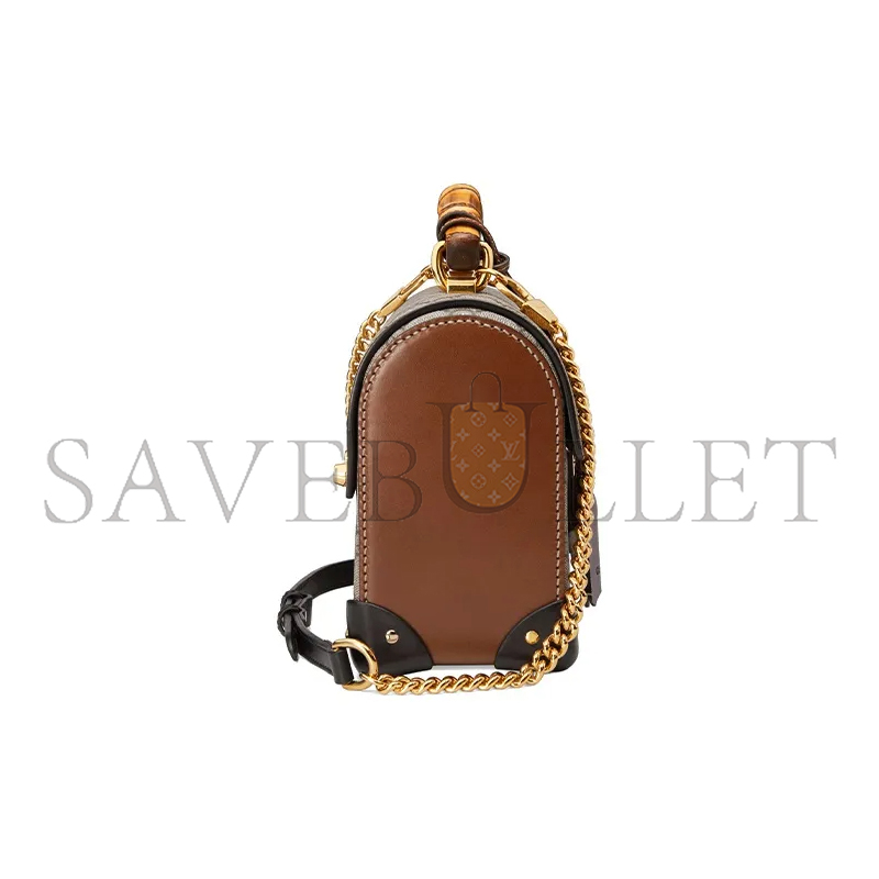 GUCCI PADLOCK CANVAS WITH LEATHER SHOULDER BAG 603221 (24*17*10cm)